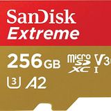 Sandisk Extreme 256 GB 190/130 MB/s MicroSDXC A2 V30 Aksiyon Kamera Drone Hafıza Kartı Sdsqxav-256G-Gn6Mn
