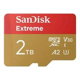 Sandisk Extreme 2tb SDSQXAV-2T00-GN6MN 240/140MB/S Microsdxc Uhs-I A2 V30 4K Kamera Drone Hafıza Kartı