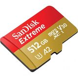 Sandisk Extreme 512gb 190mb/S Microsdxc U3 For Aksiyon Kamera Sdsqxav-512g
