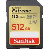 Sandisk Extreme 512GB SDXC Hafıza Kartı 180MB/s UHS-I Class 10 4K Video Desteği ile