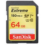 Sandisk Extreme 64 GB Sdxc Card 150 MB/s V30 Uhs-i U3 Hafıza Kartı Sdsdxv6-064g-gncin