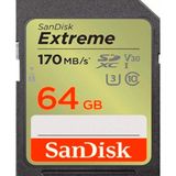 SanDisk Extreme 64GB 170MB/s SD UHS-I 4K UHD Hafıza Kartı