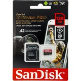 Sandisk Extreme Pro 128 GB Microsdxc Hafıza Kartı SDSQXCY-128G-GN6MA 170 Mb/sn'e Kadar UHS-I A2 Sertifikalı