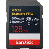 Sandisk Extreme Pro 128 GB Siyah SDXC Kart 300 MB/s Video Çözünürlüğü Hızlı Performans
