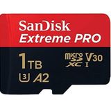 SanDisk Extreme Pro 1TB 200/140MB/s microSDXC UHS-I A2 V30 Adaptörlü Hafıza Kartı SDSQXCD-1T00-GN6MA