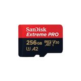 SanDisk Extreme Pro 256 GB MicroSDXC Hafıza Kartı U3 A2 200MB/s +SD Kart Adaptörü SDSQXCZ-256G-GN6MA