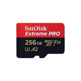 SanDisk Extreme Pro 256GB MicroSDXC Hafıza Kartı – 200MB/s Okuma, 140MB/s Yazma, UHS-I U3 V30 A2, 4K Video ve Oyun Performansı