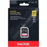 Sandisk Extreme Pro 64GB 200/90MB/S Sdxc V30 Uhs-I U3 4K Sd Hafıza Kartı SDSDXXU-064G-GN4IN - 619659188719