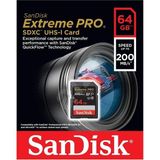 Sandisk Extreme Pro 64GB 200MB/S SDXC Hafıza Kartı UHS-I Sertifikalı Yüksek Performanslı Kullanım