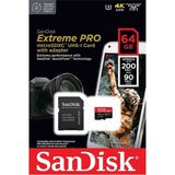 SanDisk Extreme Pro 64GB UHS-I microSDXC Hafıza Kartı 200MB/sn Okuma Hızı ve Dayanıklı Tasarım