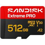 Sandısk Extreme Pro Microsdxc 512 Gb. Uhs-I Kart + Sd Adaptörü (250 Mb/S'ye Kadar Okuma, 170 Mb/S'ye Kadar Yazma, 5K, 3K, 4K Uhd, C10, V30, U3, A2)