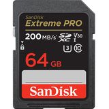 Sandisk Extreme Pro Sdxc UHS I 64 GB Kart 200 MB/s Okuma ve 90 Yazma Hafıza Kartı (Dslr, Aynasız Kameralar 4K Video için)