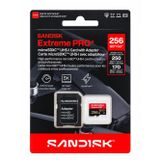 SanDisk Extreme Yeni Versiyon PRO 256GB microSDXC Hafıza Kartı 250MB/s Okuma 170MB/s Yazma V30 U3 A2 + SD Adaptör
