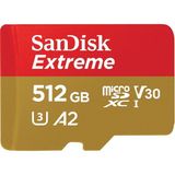 Sandisk Hafıza Kartı Extreme Microsd Uhs I 512GB Kırmızı/bej SDSQXAV-512G-GN6MN