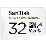 SanDisk High Endurance microSDHC Hafıza Kartı 32 GB + Adaptör (Araç İçi Kameralar ve Özel Güvenlik Kameraları için, 100 MB/s Okuma, Full HD ve 4K Videolar için V30)