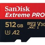SANDİSK SanDisk 512GB V30 MicroSDXC Extreme Pro UHS-I A2 Adaptörlü Hafıza Kartı 200/140MB/s