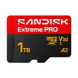 Sandisk Sandısk Extreme Pro Microsdxc 1tb, Uhs-I Kart + Sd Adaptörü (250 Mb/s'ye Kadar Okuma, 170 Mb/s'ye Kadar Yazma, 5k, 3k, 4K Uhd, C10, V30, U3, A2)