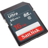 Sandisk Ultra 16GB SDHC Hafıza Kartı 4K Video Desteği ve Yüksek Okuma/Yazma Hızı ile