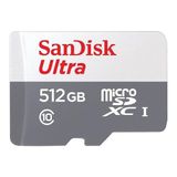 Sandisk Ultra 512GB Micro SD Hafıza Kartı 100MB/S Hız Class 10 ile Yüksek Performans