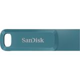 Sandisk Ultra Dual Drive Go 512 GB USB Type - C ve Type - A (Android Akıllı Telefon Belleği, USB Type - C ve Type - A Bağlantı Noktası, 400 Mb/s Okuma, Anahtarlık Olarak Kullanılabilir) Navagio Bay - 500 GB - Yeşil