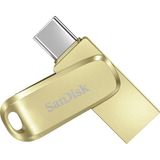 SanDisk Ultra Dual Drive Luxe SDDDC4-128G-G46GD Type-C Gold 128 GB Flash Bellek