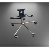 Sandofis Alt Takım Komple Set Ofis Koltuğu Yedek Parçası, Çift Kollu Tilting Mekanizma, Krom Yıldız Ayak Çap 64 cm,Çap 65 Silikon Tekerlekli, 42-51 CM Yükseklik