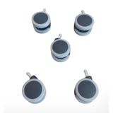 Sandofis Mobilya Tekerlekleri, Silikon Teker, Çap 65 mm,Pim Çapı 11 mm dir.5 Adet Set, Döner Tekerlek, Sandalye Tekerlekleri