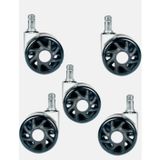 Sandofis Oyuncu Koltuğu Tekerleği, 5'li Set, Çap 60 mm,Pim Çapı 11 mm,Sessiz Yumuşak Yüzey