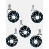Sandofis Oyuncu Koltuğu Tekerleği, 5'li Set, Çap 60 mm,Pim Çapı 11 mm,Sessiz Yumuşak Yüzey