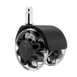 Sandofis Premium Sessiz Ofis Koltuğu Tekerleği,5 Adet,11mm Standart Ölçü, 50mm Çap,Siyah, Sessiz Hareket