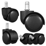 Sandofis Siyah İthal Ofis Koltuğu Tekerleği 5-Adet, Çap 50 mm, pim çapı 11 mm Universal Teker