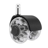 Sandofis Titanyum Gri Premium Ofis Koltuğu Tekeri, 5 Adet Set, 50 mm Çapında, Pim Çapı 11mm,Sessiz Hareket Ofis Sandalyesi Tekerlekleri