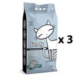Sandy 10 kg x 2 Adet Hassas Kediler İçin Kokusuz Tozsuz Topaklanan Sodyum Bentonit Gri Kedi Kumu