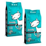 Sandy Cat Litter 2 x 10 L Doğal Sodyum Bentonit Okyanus Esintisi Kedi Kumu