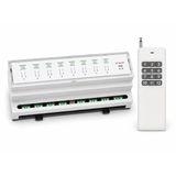 SANEC 12V 12 Kanal Optokuplörlü Röle RT-109 Ray Tipi Kutu + 1 Adet 433 MHz Uzun Menzil Kumanda 3000 Metre