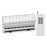 SANEC 220V 8 Kanal Optokuplörlü Röle RT-109 Ray Tipi Kutu + 1 Adet 433 MHz Uzun Menzil Kumanda 3000 Metre