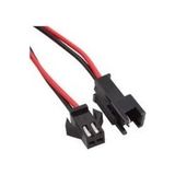 Sanec 2,5mm Jst Sm 2pin Siyah Seyyar Kablolu Konnektör Dişi Erkek Takım 20CM+20CM - 0,25MM - Çift Taraflı