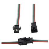 Sanec 2,5mm Jst Sm 3pin Siyah Seyyar Kablolu Konnektör Dişi Erkek Takım 20CM+20CM - 0,25MM - Çift Taraflı