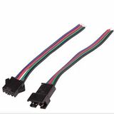 Sanec 2,5mm Jst Sm 4pin Siyah Seyyar Kablolu Konnektör Dişi Erkek Takım 20CM+20CM - 0,25MM - Çift Taraflı