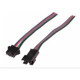 Sanec 2,5mm Jst Sm 4pin Siyah Seyyar Kablolu Konnektör Dişi Erkek Takım 30CM+30CM - 0,50MM - Çift Taraflı