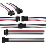 SANEC 2,5MM JST SM 5PİN SİYAH SEYYAR KABLOLU KONNEKTÖR DİŞİ ERKEK TAKIM 30CM+30CM - 0,50MM - ÇİFT TARAFLI