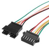 Sanec 2,5mm Jst Sm 6pin Siyah Seyyar Kablolu Konnektör Dişi Erkek Takım 20CM+20CM - 0,25MM - Çift Taraflı