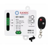 SANEC Akıllı WiFi + RF 433MHz Tek Kanallı 10A Röle Modülü - RF Kumanda Dahil Set (Tuya, Alexa, Google Asistan Destekli)
