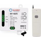 Sanec Akıllı Wifi + Rf 433MHZ Tek Kanallı 10A Röle Modülü - Uzun Menzil Rf Kumanda Dahil Set ( - Genel