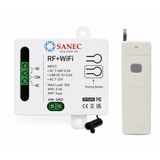 SANEC Akıllı WiFi + RF 433MHz Tek Kanallı 10A Röle Modülü - Uzun Menzil RF Kumanda Dahil Set (Tuya, Alexa, Google Asistan Destekli)