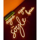 SANEC Ayna Ayna Söyle Bana Yazı Neon Led Tabela Kafe Güzellik Merkezi Kuaför Dekor