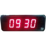 SANEC Çift Taraflı Dijital Led Duvar ve Masa Saati ve Derece - Kırmızı (Kasa Ölçüleri: 16x40 cm)