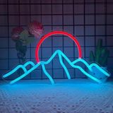 SANEC Dağ ve Güneş Neon Led Tabela Dekoratif Aydınlatma