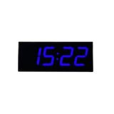 SANEC Dijital Led Duvar ve Masa Saat ve Derece - Mavi (Kasa Ölçüsü: 12x30 cm)