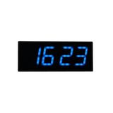 SANEC Dijital Led Duvar ve Masa Saat ve Derece - Turkuaz (Kasa Ölçüsü: 12x30 cm)